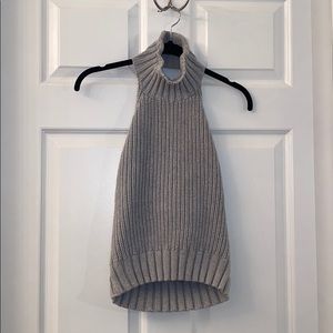 Gray Sweater Halter Top